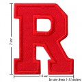 Alphabet R Style-3 Embroidered Iron On Patch