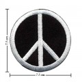 Peace Sign Style-5 Embroidered Iron On Patch