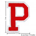 Alphabet P Style-2 Embroidered Iron On Patch