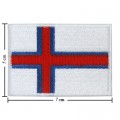 Faroe Islands Nation Flag Style-1 Embroidered Iron On Patch