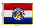 Missouri State Flag Embroidered Iron On Patch