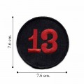 13 Lucky Number Embroidered Iron On Patch
