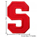 Alphabet S Style-3 Embroidered Iron On Patch