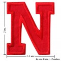 Alphabet N Style-3 Embroidered Iron On Patch