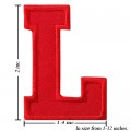 Alphabet L Style-3 Embroidered Iron On Patch