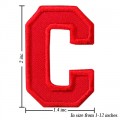 Alphabet C Style-3 Embroidered Iron On Patch
