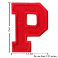 Alphabet P Style-3 Embroidered Iron On Patch