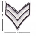 US Army Stripe Style-6 Embroidered Iron On Patch