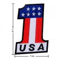 USA No.1 Motorcycle Style-1 Embroidered Iron On Patch