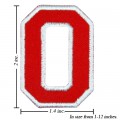 Alphabet O Style-2 Embroidered Iron On Patch