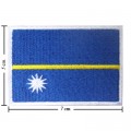 Nauru Nation Flag Style-1 Embroidered Iron On Patch