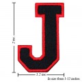 Alphabet J Style-1 Embroidered Iron On Patch