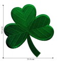 Green Shamrock Lucky Clover Style-3 Embroidered Iron On Patch
