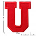 Alphabet U Style-3 Embroidered Iron On Patch