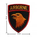 Yellow Airborne Army Embroidered Iron On Patch