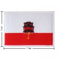 Gibraltar Nation Flag Style-1 Embroidered Iron On Patch