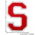 Alphabet S Style-2 Embroidered Iron On Patch