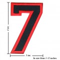 Number 7 Style 1 Embroidered Iron On Patch