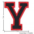 Alphabet Y Style-1 Embroidered Iron On Patch