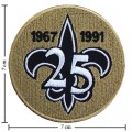 New Orleans Saints 25 Anniversary Embroidered Iron On Patch