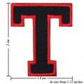 Alphabet T Style-1 Embroidered Iron On Patch