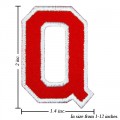 Alphabet Q Style-2 Embroidered Iron On Patch