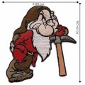 Snow White's Dwarf Grumpy Embroidered Iron On Patch
