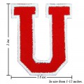 Alphabet U Style-2 Embroidered Iron On Patch