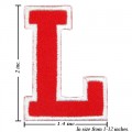 Alphabet L Style-2 Embroidered Iron On Patch