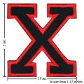 Alphabet X Style-1 Embroidered Iron On Patch