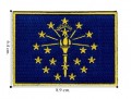 Indiana State Flag Embroidered Iron On Patch