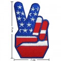 Victory Sign Style-2 Embroidered Iron On Patch