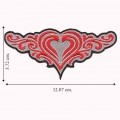 Heart Tribal Embroidered Iron On Patch