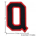 Alphabet Q Style-1 Embroidered Iron On Patch