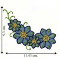 Blue Chiffon Flower Style-2 Embroidered Sew On Patch