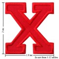 Alphabet X Style-2 Embroidered Iron On Patch