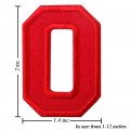 Alphabet O Style-3 Embroidered Iron On Patch