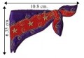 Red Hat Lady Western Neckerchief Embroidered Iron On Patch