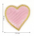 Pink Cushion Heart Embroidered Iron On Patch
