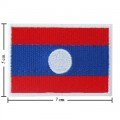 Laos Nation Flag Style-1 Embroidered Iron On Patch