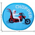 Blue Chopper Style-1 Embroidered Iron On Patch