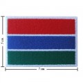 Gambia Nation Flag Style-1 Embroidered Iron On Patch