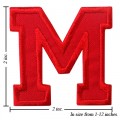 Alphabet M Style-3 Embroidered Iron On Patch