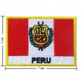 Peru Nation Flag Style-2 Embroidered Iron On Patch