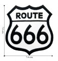 Route-666 Sign Style-1 Embroidered Iron On Patch