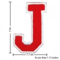 Alphabet J Style-2 Embroidered Iron On Patch